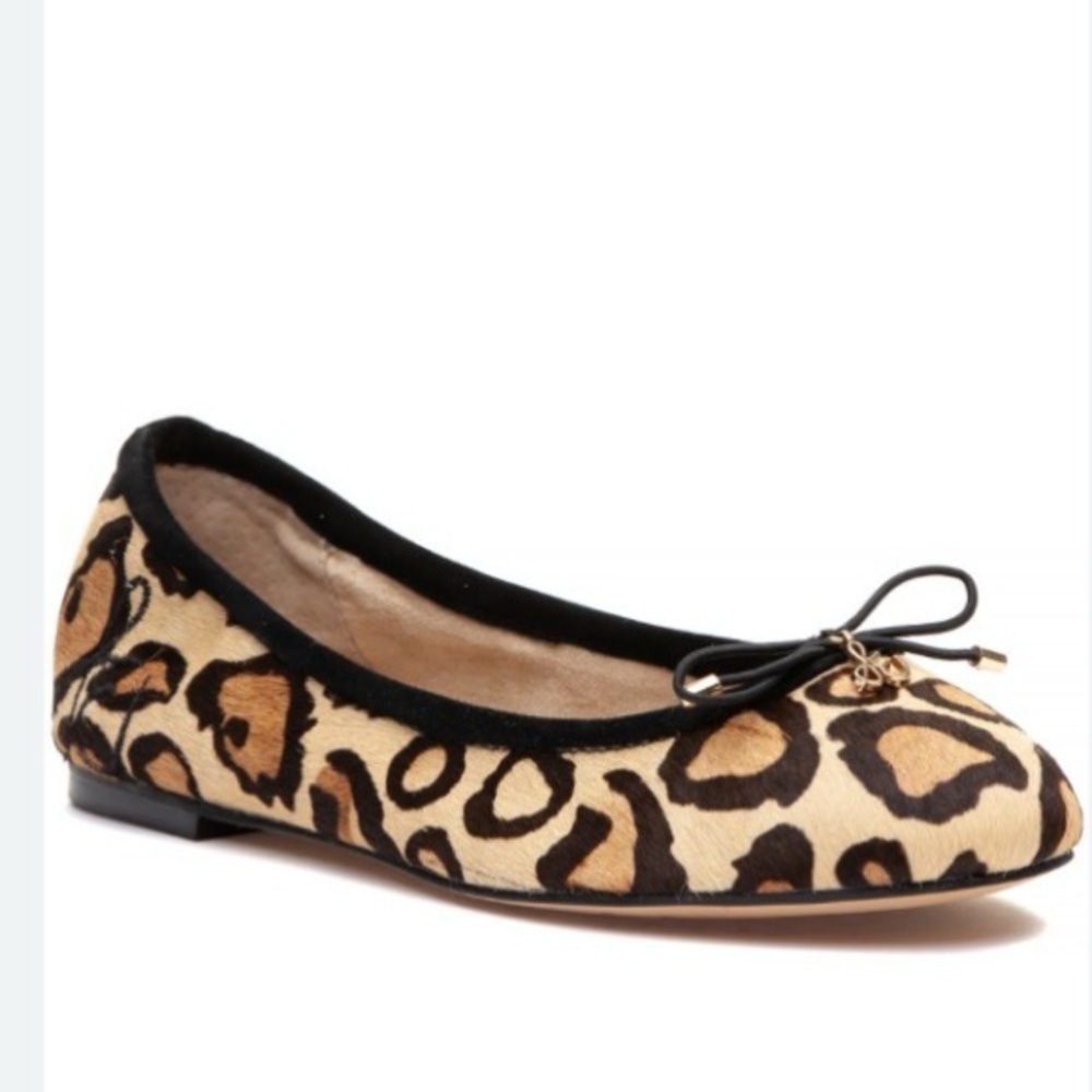 Sam Edelman flats animal print brown black new Sz 3 confort